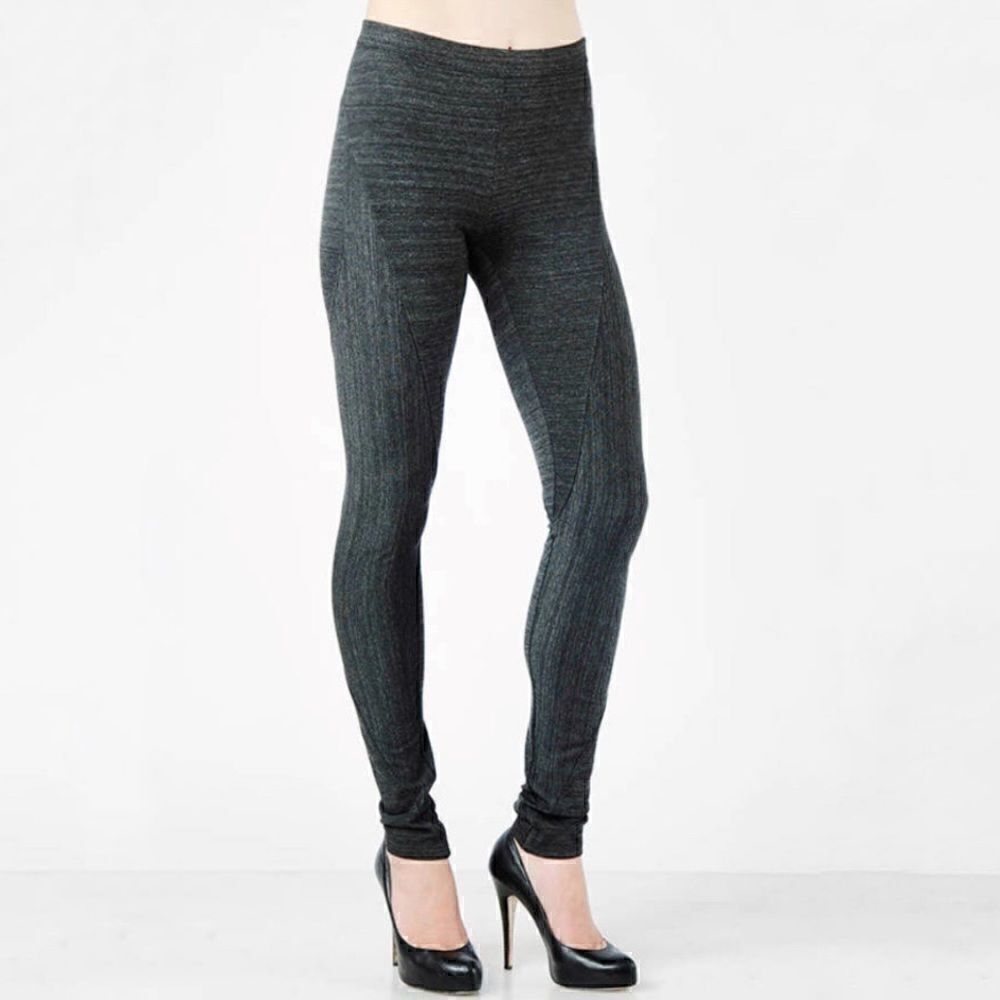 EUC Helmut Lang Gray Seamed Soft Leggings Sz Small